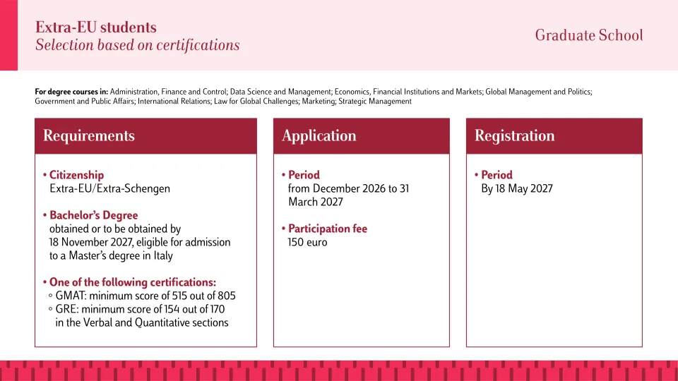 Extra-UE Selection Luiss