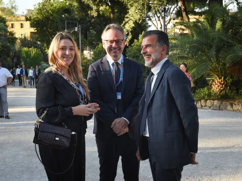 Christophe Geiger, Direttore ILEO, con Anna Zielkiewicz, membro ILEO e Antonio Punzi, Head del Dipartimento di Giurisprudenza